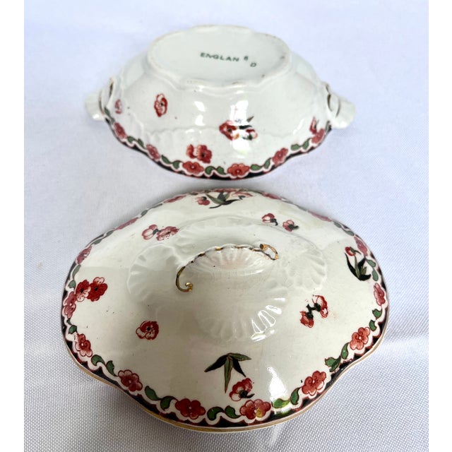 Late 1800s English Imari Style Miniature Sauce Tureen With Tiered Double Underplates For Sale - Image 16 of 18