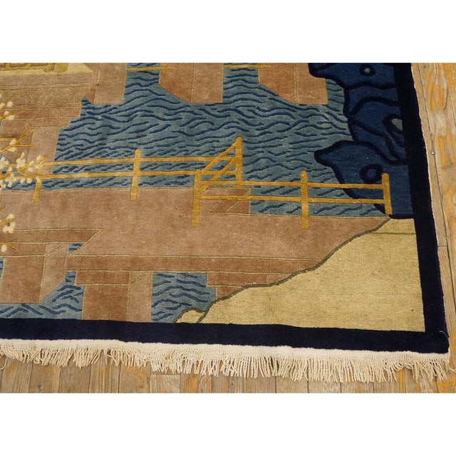 1920s Traditional Antique Artistic Chinese Scenic Pictorial Peking Area Rug For Sale In New York - Image 6 of 9