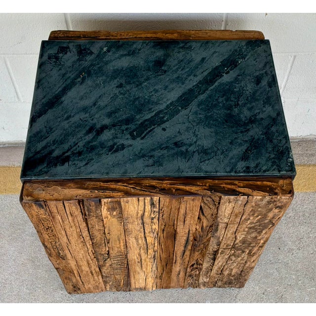 Contemporary Revelation Organic Modern Reclaimed Pine Jonah Side Table For Sale - Image 3 of 5