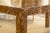 A vintage 1970s burlwood laminate parsons dining table. This super 1970s dining table features a gorgeous, modern parsons...