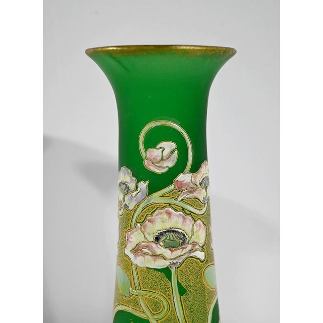 Glass Art Nouveau Vases in Glass Paste, 1890s, Set of 2 For Sale - Image 7 of 18