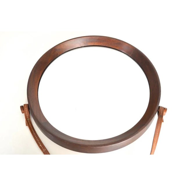 Brown Teak Mirror by Uno & Östen Kristiansson for Luxus Vittsjö, 1960s For Sale - Image 8 of 11