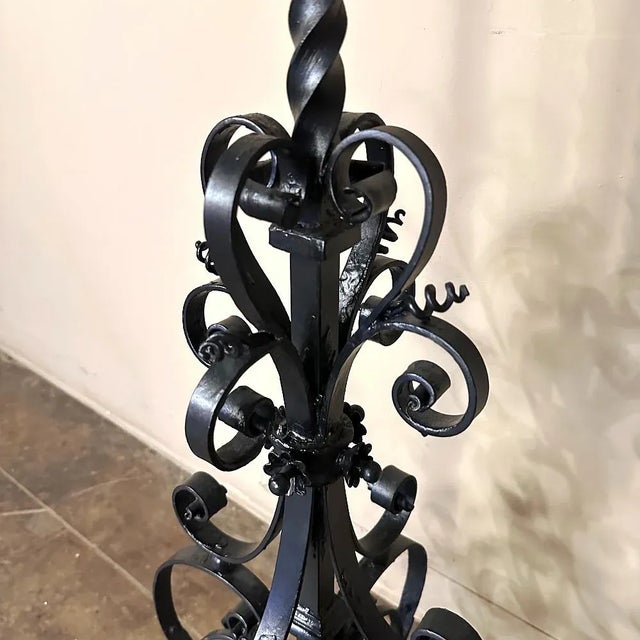 Pair 19th Century French Wrought Iron Garden Lanterns For Sale - Image 10 of 12