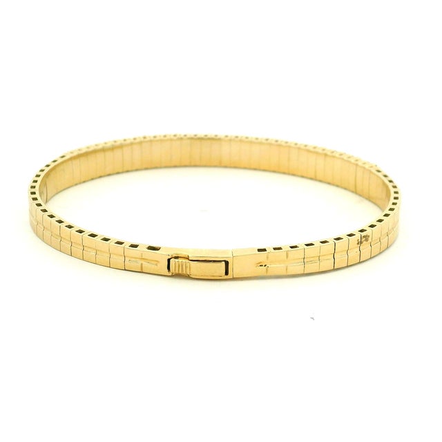 Vintage Orj Ruby and Diamond Flexible Bracelet in 14k Yellow Gold For Sale In Miami - Image 6 of 13