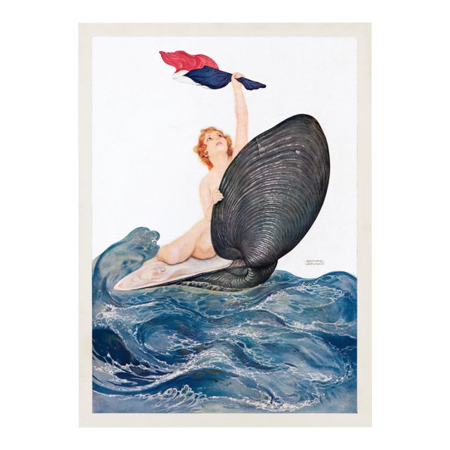 Vive La France (1917) — Raphael Kirchner, Allegorical Art Print Reproduction, 18" × 24" For Sale