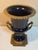 1990s United Wilson Porcelain Cobalt Urn Vase & Platform Base Gilt Bronze Mounts For Sale - Image 9 of 12