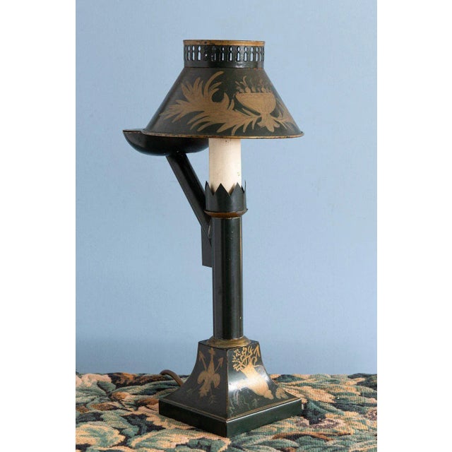 Traditional French Tole Oil Lamps, Set of 2 For Sale - Image 3 of 11