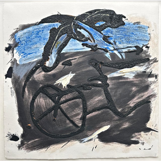 1990s Emil Schumacher, Original Terragraph from the Book of Genesis, 1998, No. 2 For Sale - Image 5 of 6