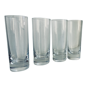 Vintage, 1980s Scandinavian-Style Highball Glasses/Tumblers, Set of 4