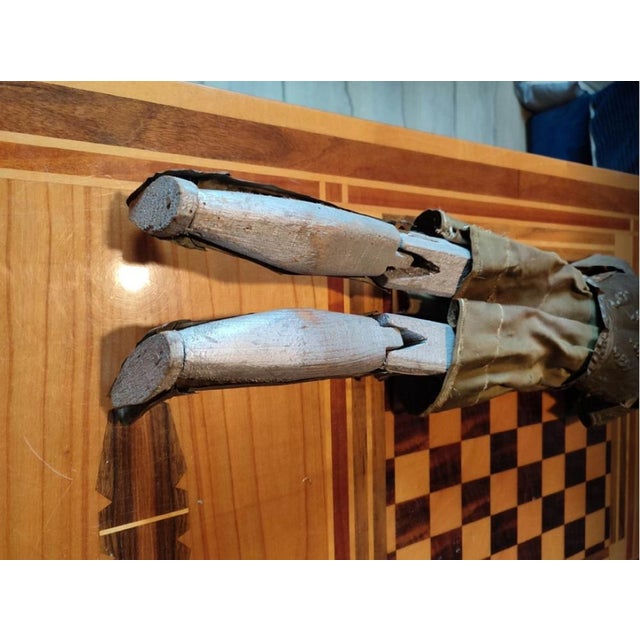 19th Century Wood & Brass Marionette of Saint Joan of Arc For Sale - Image 11 of 14
