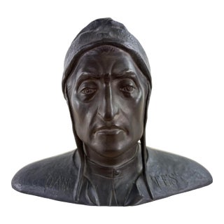 Vintage Terra-Cotta Bust of Dante’s For Sale