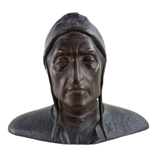 Vintage Terra-Cotta Bust of Dante’s For Sale