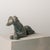 Mid-Century Modern Patinated Terracotta Sculpture of a Greyhound Lying Down, 1980s For Sale - Image 3 of 3