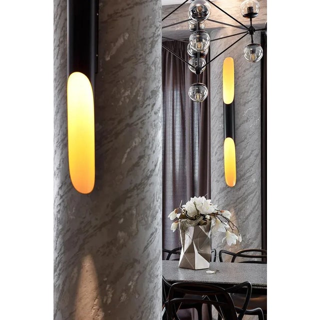 Black Coltrane 1 Wall Light by DelightFULL For Sale - Image 8 of 9