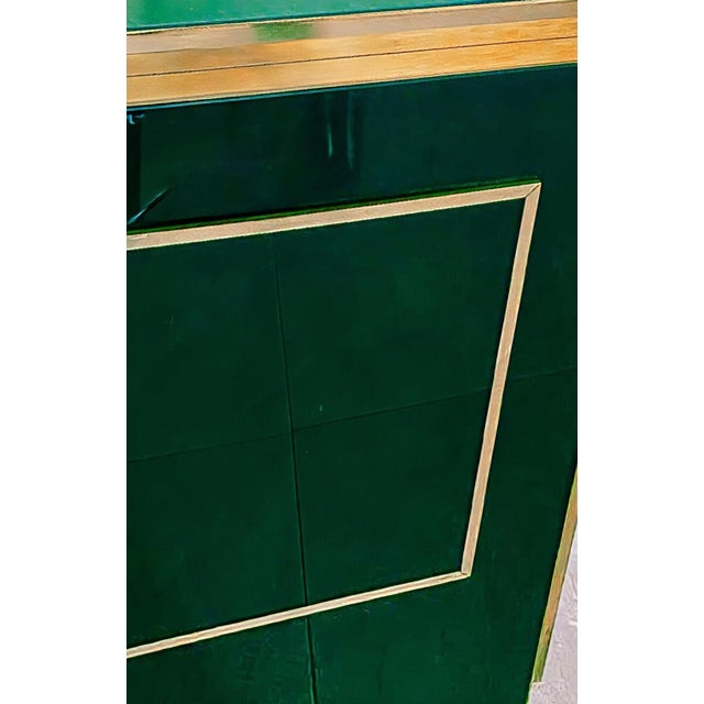 Gold Emerald Green Sideboard and Dry Bar from Justfurnituress For Sale - Image 8 of 9