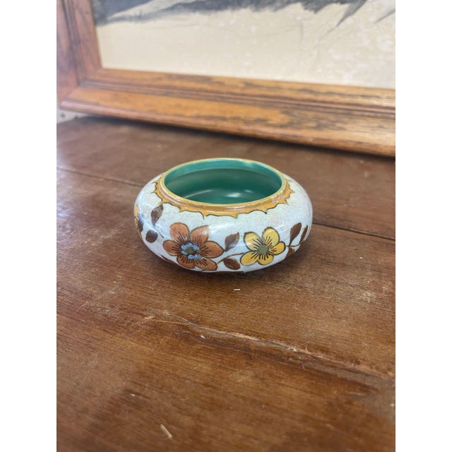 Antique Ceramic Hand Painted Bowl Imported From Holland. Circa 1903 For Sale - Image 4 of 8