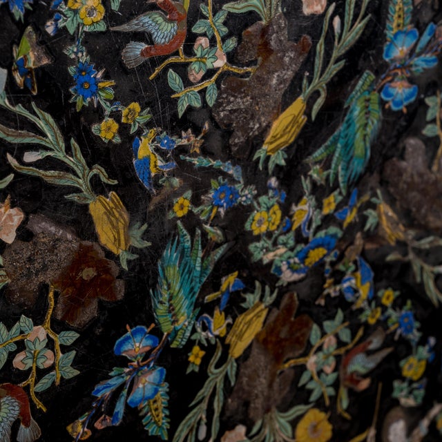 Chinoiserie Eglomise Glass Panel, 19th Century For Sale - Image 9 of 11