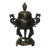Chinese Oriental Dark Brown Bronze Metal Incense Burner Display For Sale In San Francisco - Image 6 of 6