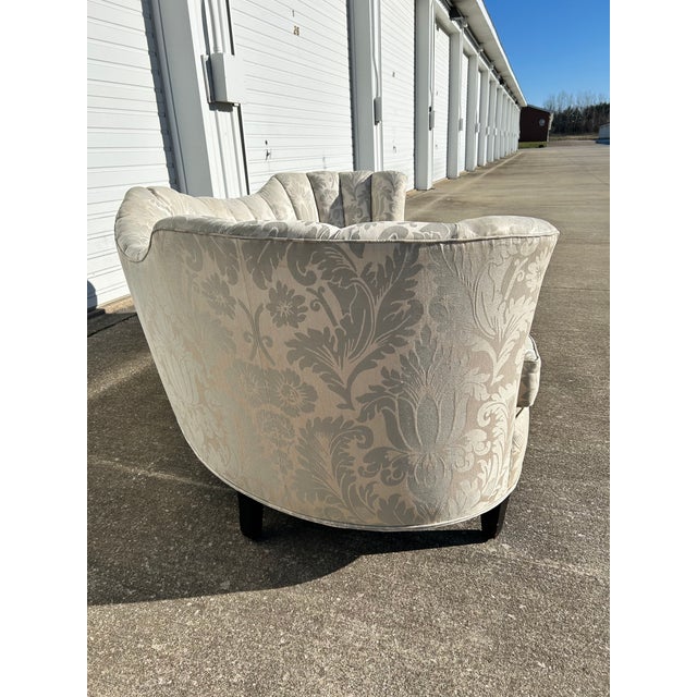 Mid-Century Modern 1980s Vintage Curved Banana 2 Piece Sofa-Danish Modern Style For Sale - Image 3 of 7