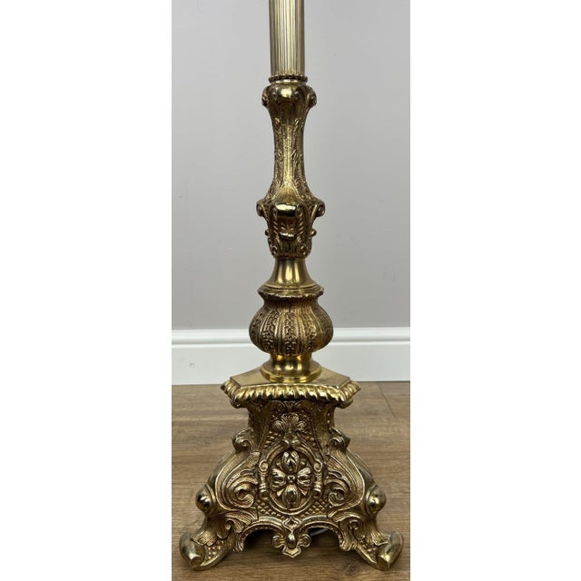 Vintage Floor Lamp with Tassel Shade For Sale - Image 11 of 18