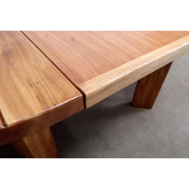 Wood Table with Integrated Extension attributed to Maison Regain, 1980s For Sale - Image 13 of 18
