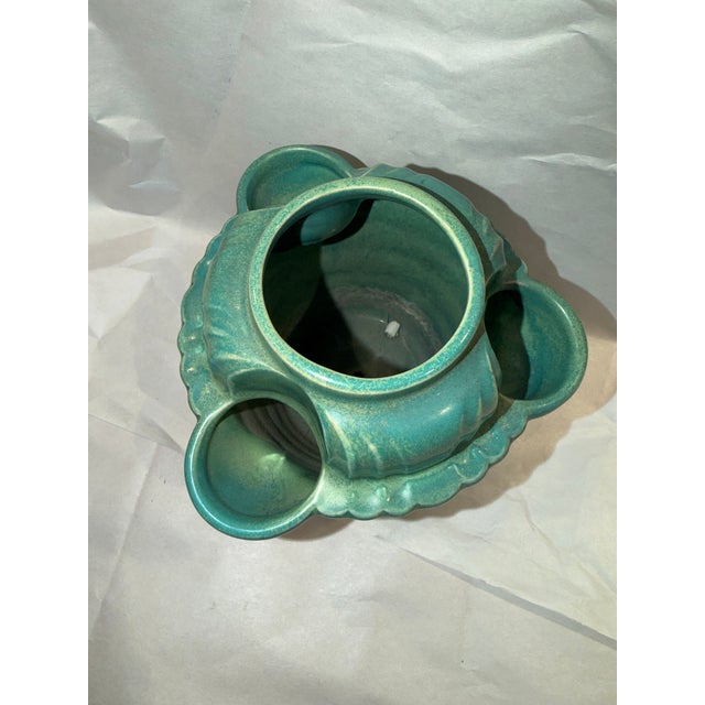 Green Antique Art Deco Strawberry Pot by Cowan Pottery For Sale - Image 8 of 11