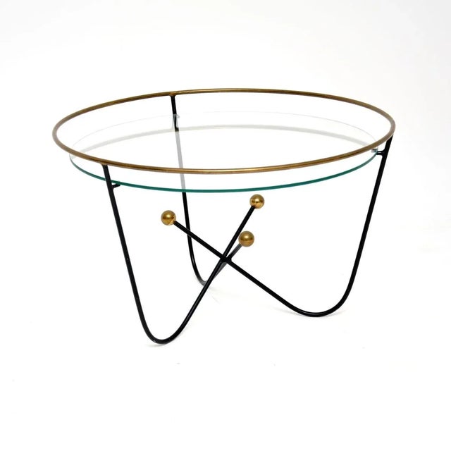 Vintage Steel and Brass Coffee Table from Edward Ihnatowicz, 1950s For Sale - Image 6 of 6