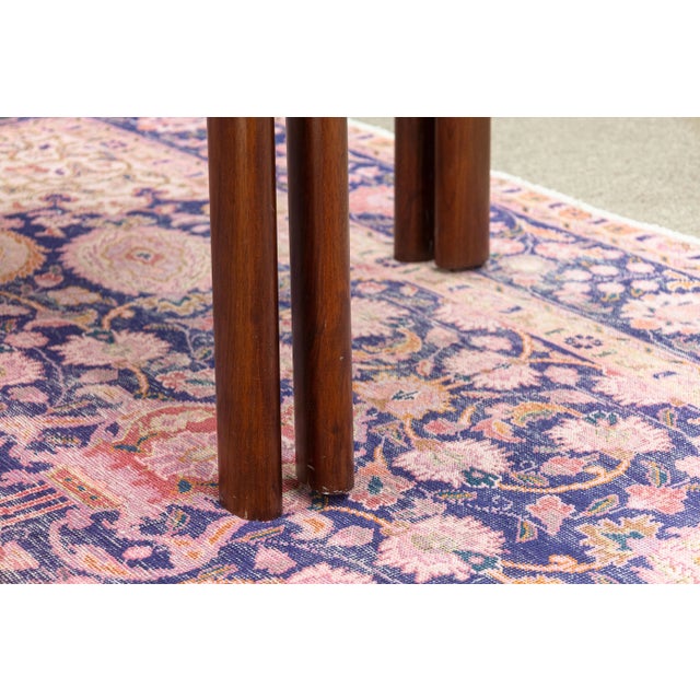 Vintage Danish Skovby 8 Leg Rosewood Extendable Round Dining Table With 3 Leaves For Sale In Detroit - Image 6 of 10