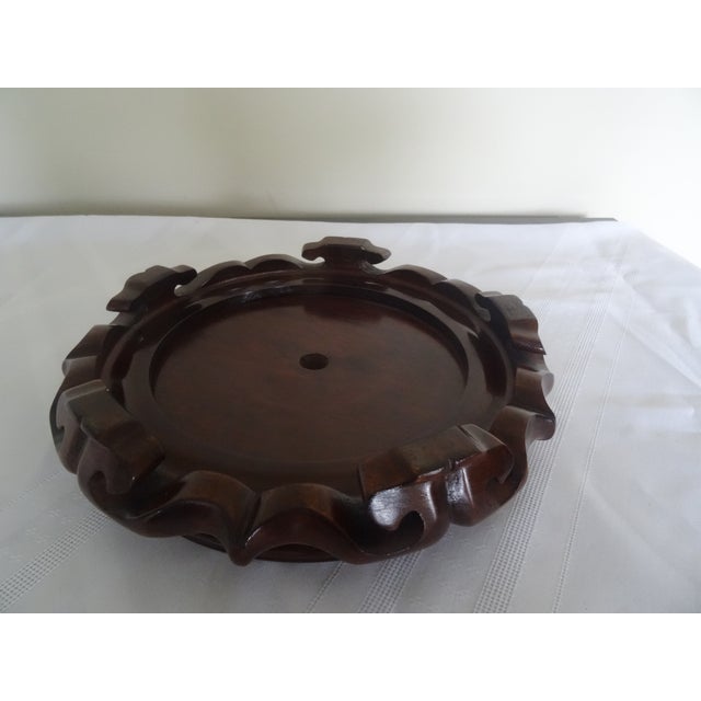 Chinese Late 20th Century Finely Carved Chinese Stands in Rosewood For Sale - Image 3 of 5