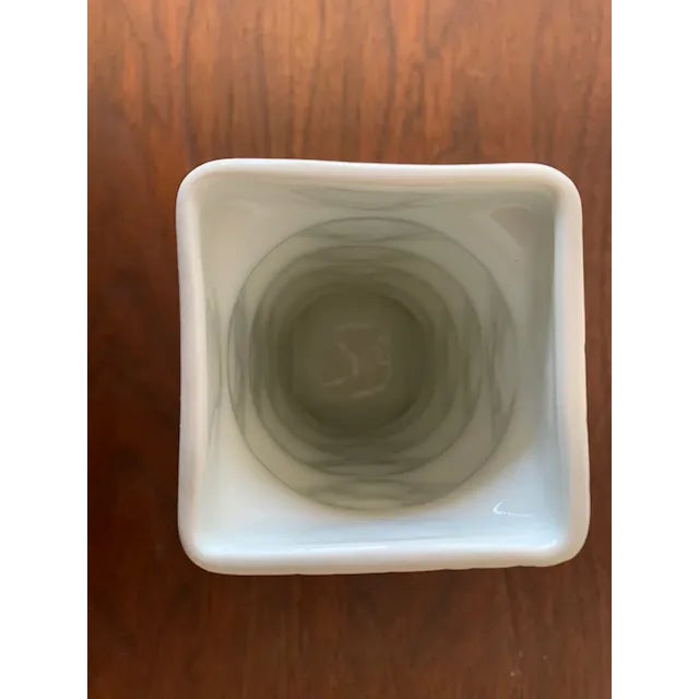 1970s Fun Kpm German Op Art White Mid Century Vase For Sale In Seattle - Image 6 of 8