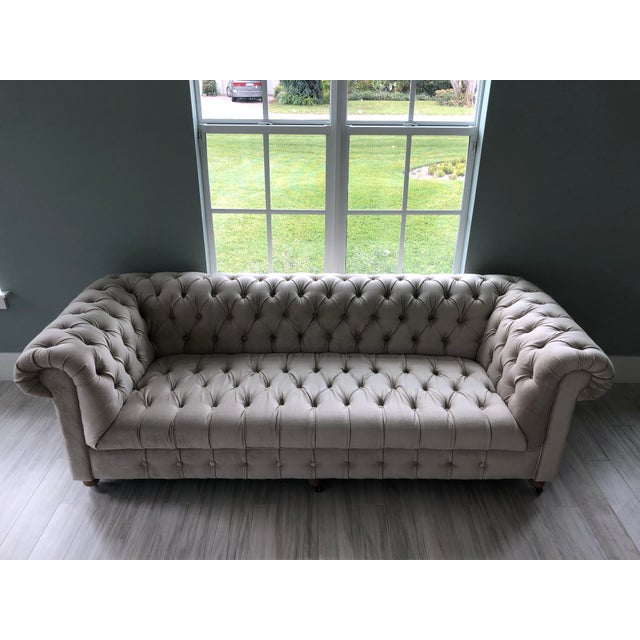 Restoration Hardware Perennial Performance Fabric Velvet Sofas A Pair Chairish Restoration hardware has a reputation of being expensive. restoration hardware perennial performance fabric velvet sofas a pair