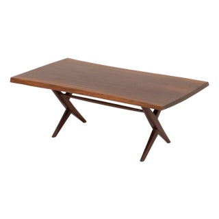 George Nakashima Walnut Slab Top Table, 1962 For Sale