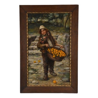 J. Mayola, Figure, Oil on Canvas, 19th Century, Framed For Sale