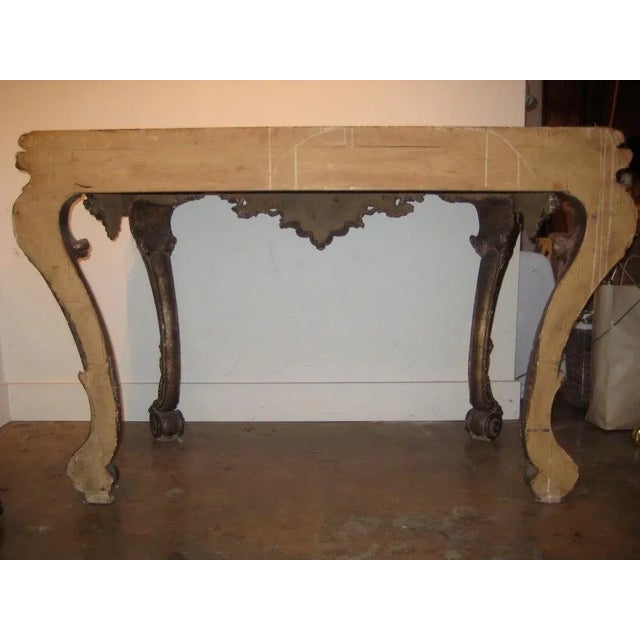 Early 20th Century Antique, Silver Gilded, Italian Console For Sale - Image 5 of 7