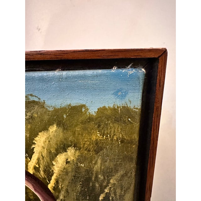 1970s 1970s Haitian Village River Scene Painting For Sale - Image 5 of 9