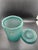 Modern Recycled Green Glass Cannister, Vintage Recycled Emerald Green Glass For Sale - Image 3 of 4