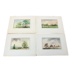 Grouping of Plein-Air Watercolors by Stanley C. Brodey