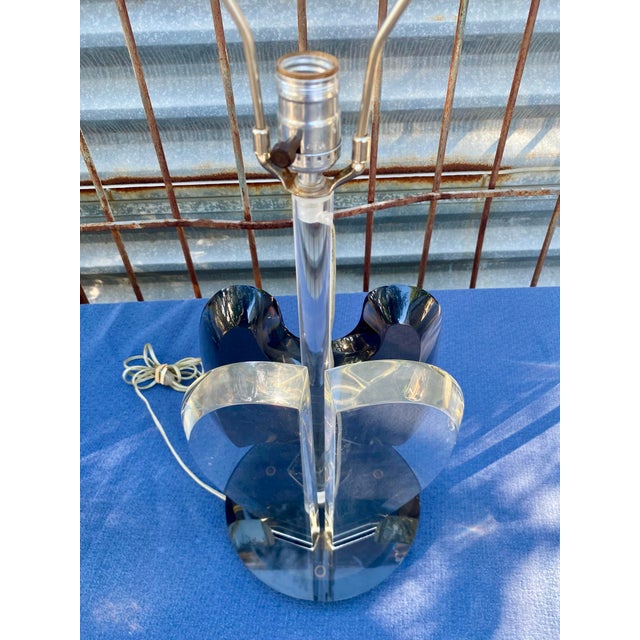 1970s 70s Lucite Table Lamps by VanTeal a Pair . For Sale - Image 5 of 12