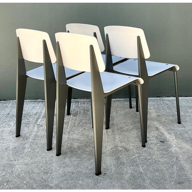 Jean Prouve for Vitra Standard Chairs - Set of 4 For Sale - Image 10 of 18