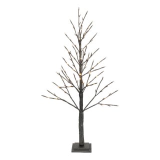 LEDBlack Glittered Twig Tree 48"H For Sale