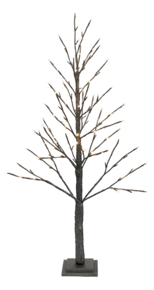 LEDBlack Glittered Twig Tree 48"H