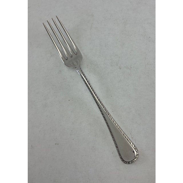 James Dixon & Sons Silver Plated Dessert/Salad Fork, Feather Edge. For Sale - Image 4 of 11