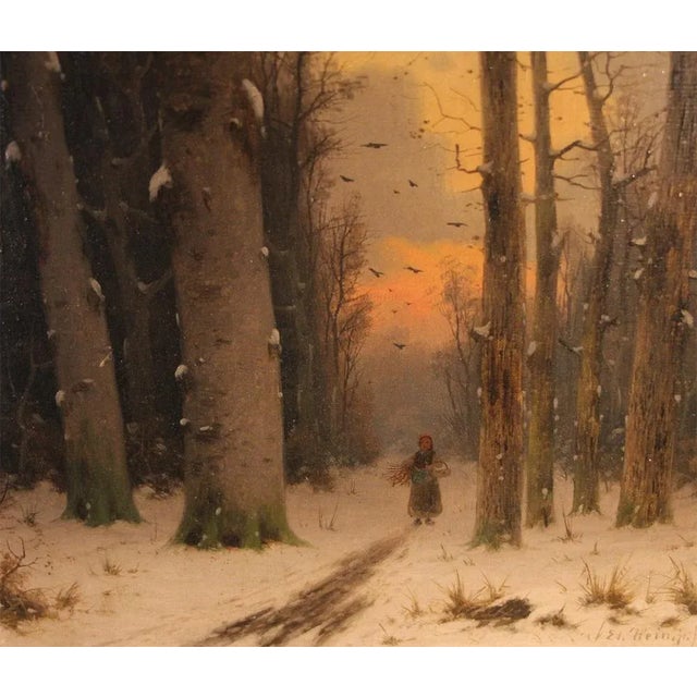 Captivating romantic painting by eduard hein jr., a renowned german artist from the 19th century. This exquisite artwork...