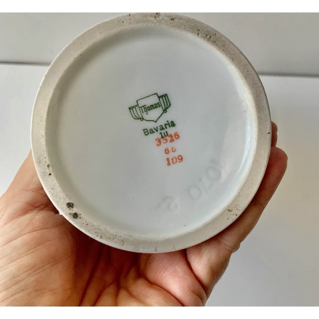 Mid 20th Century Small Vintage Chinoiserie Multicolor Crane Decor Porcelain Vase From Europe For Sale - Image 5 of 6