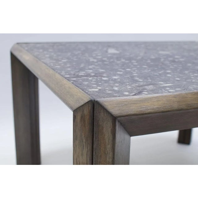 Mid-Century German Coffee Table with Fossil Top from Ronald Schmitt, 1960s For Sale - Image 9 of 18