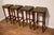 1970s English Club Style Architectural Corner Bar Counter with Stools in Mahogany and Leather, 1970s, Set of 5 For Sale - Image 5 of 8