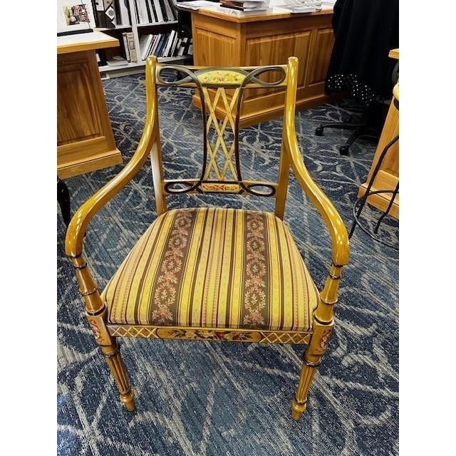 Southwood Armchair, Hand Painted with Floral Designs.