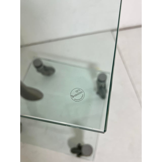 Glass C. 1980s Postmodern Franco Raggi for Fontana Arte Drinks Trolley / Bar Cart For Sale - Image 7 of 8