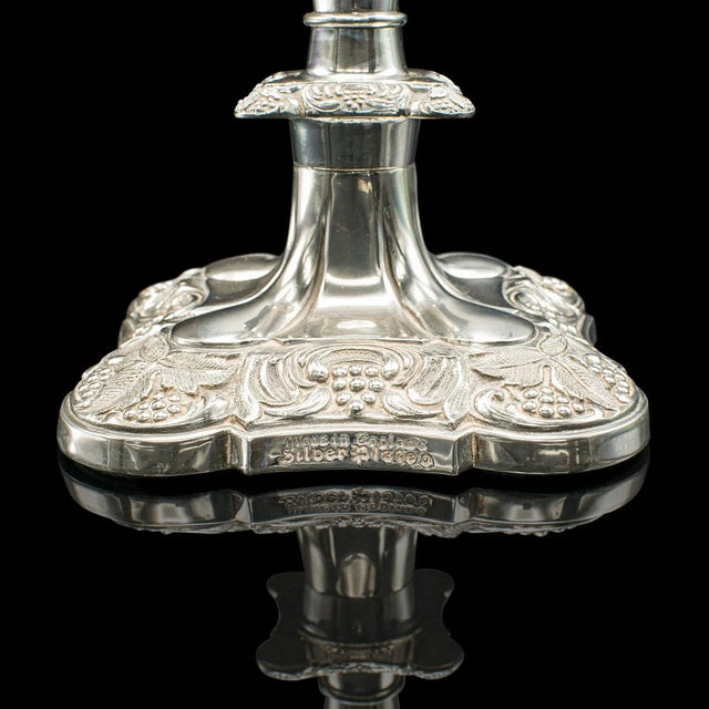 1920's Pair of Antique Decorative Candlesticks For Sale - Image 9 of 10