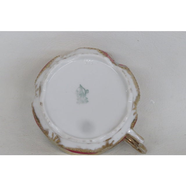 Ceramic Art Nouveau Hand Painted Cameo Cup Bone China 4659b For Sale - Image 7 of 9